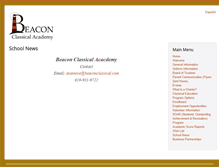 Tablet Screenshot of beaconclassical.com